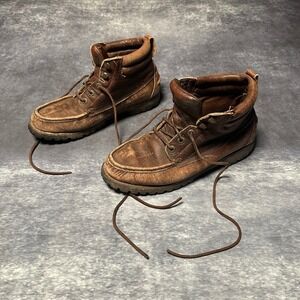 Eddie Bauer Mens Leather Gore-Tex Lace Up Hiking Boots Brown Size US 10